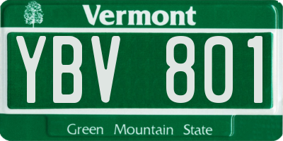 VT license plate YBV801