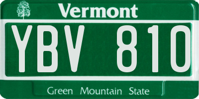 VT license plate YBV810