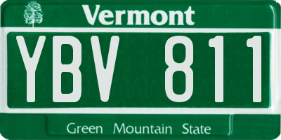 VT license plate YBV811