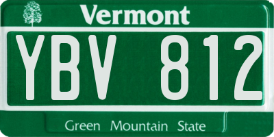 VT license plate YBV812