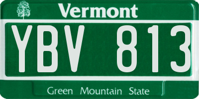 VT license plate YBV813
