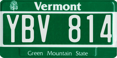 VT license plate YBV814