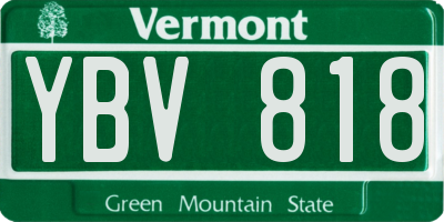 VT license plate YBV818