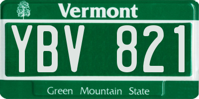 VT license plate YBV821