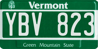 VT license plate YBV823