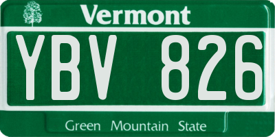 VT license plate YBV826