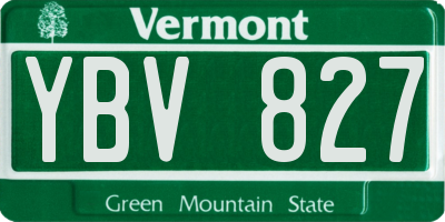 VT license plate YBV827