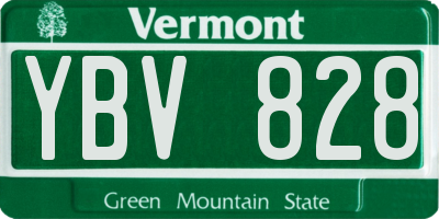 VT license plate YBV828