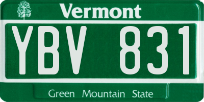 VT license plate YBV831