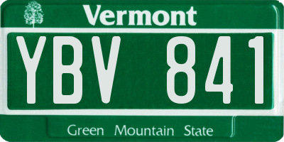 VT license plate YBV841