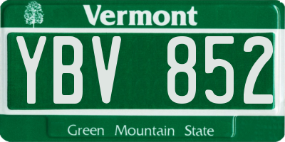 VT license plate YBV852