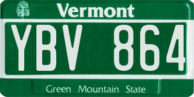 VT license plate YBV864