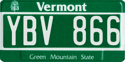 VT license plate YBV866