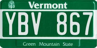VT license plate YBV867
