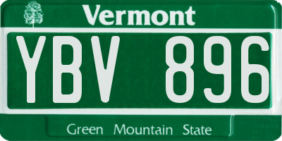 VT license plate YBV896