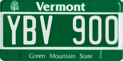 VT license plate YBV900
