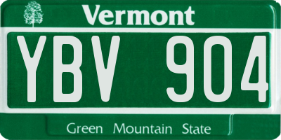 VT license plate YBV904