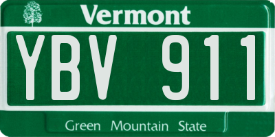 VT license plate YBV911