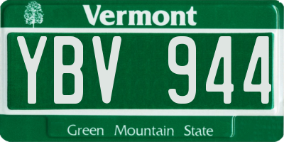 VT license plate YBV944