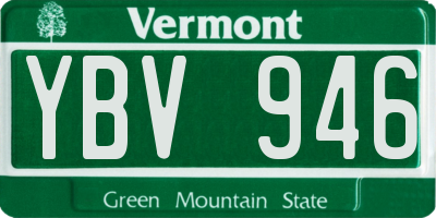 VT license plate YBV946