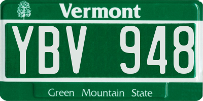 VT license plate YBV948