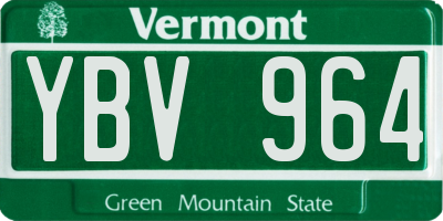 VT license plate YBV964