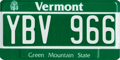 VT license plate YBV966