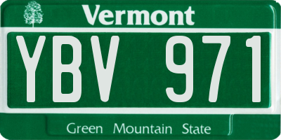VT license plate YBV971