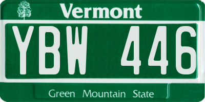VT license plate YBW446