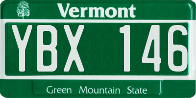 VT license plate YBX146