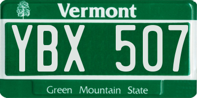 VT license plate YBX507