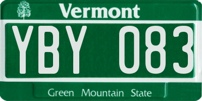 VT license plate YBY083