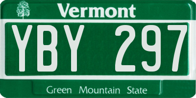 VT license plate YBY297
