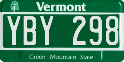 VT license plate YBY298