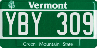 VT license plate YBY309
