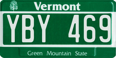 VT license plate YBY469