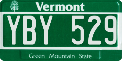 VT license plate YBY529