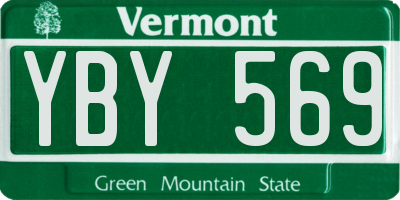 VT license plate YBY569