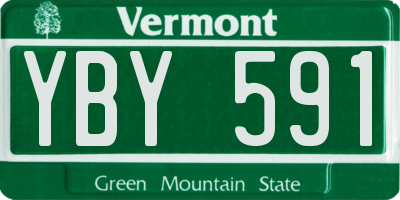 VT license plate YBY591