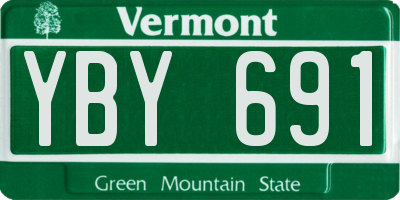VT license plate YBY691