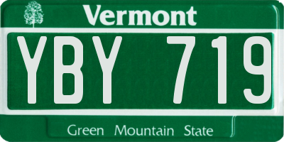 VT license plate YBY719