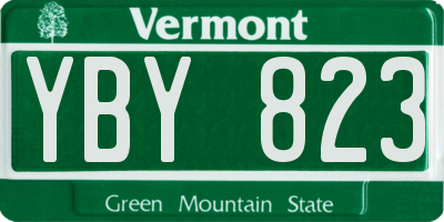 VT license plate YBY823