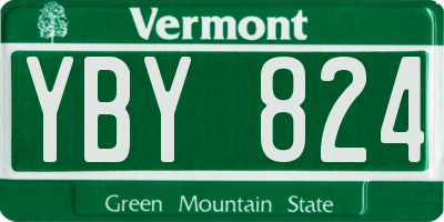 VT license plate YBY824