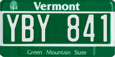 VT license plate YBY841