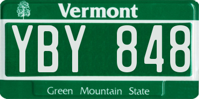 VT license plate YBY848