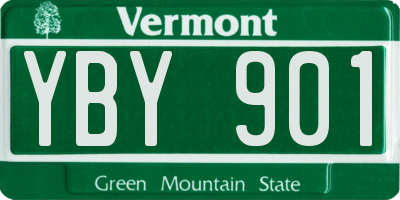 VT license plate YBY901