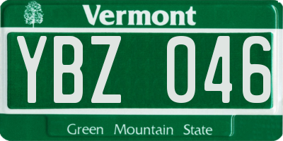 VT license plate YBZ046