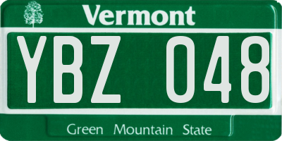 VT license plate YBZ048