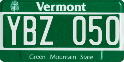 VT license plate YBZ050