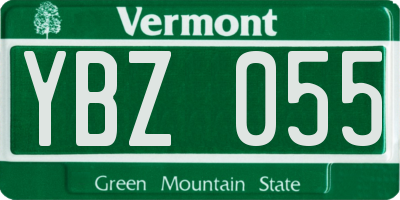 VT license plate YBZ055